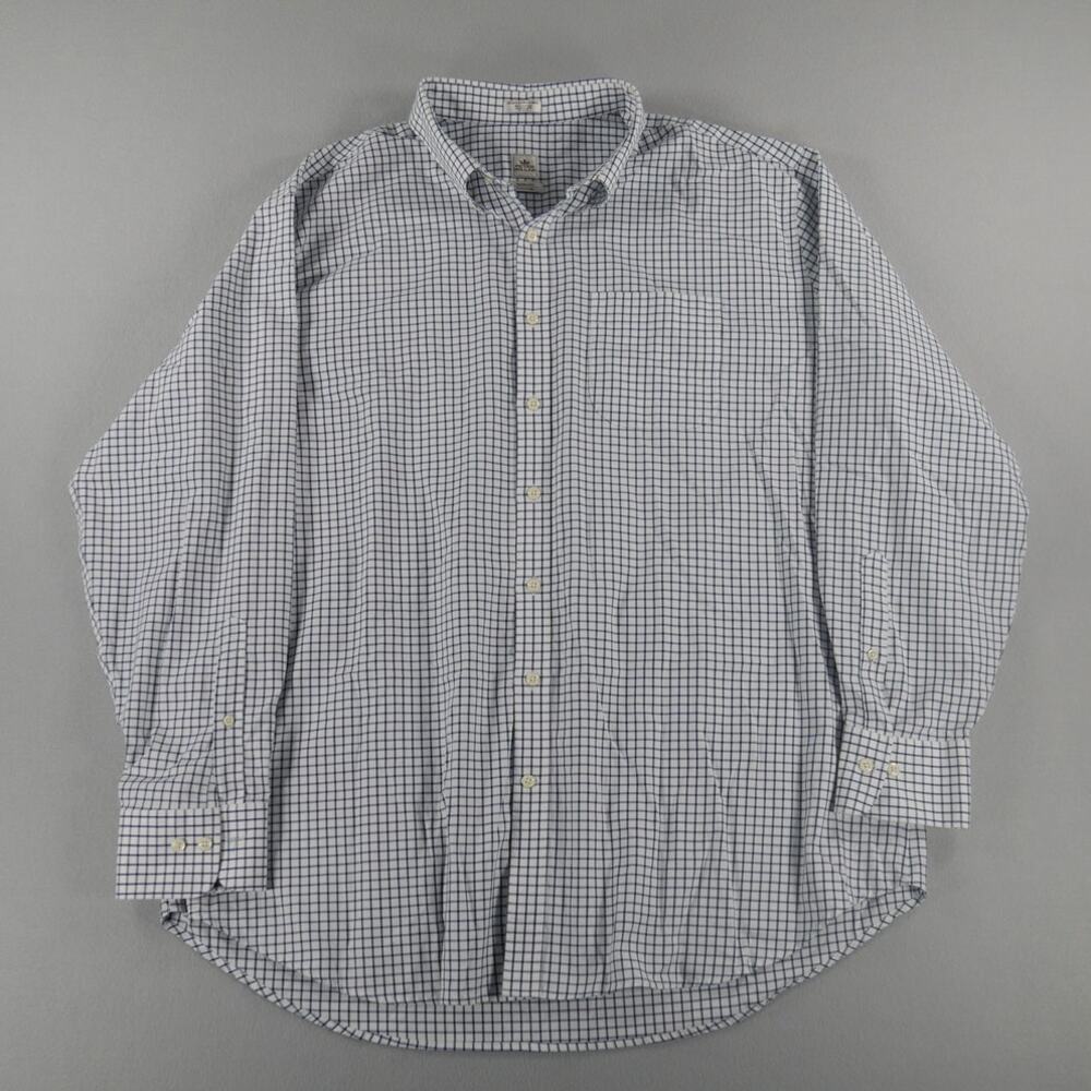 Peter Millar Nanoluxe Easycare Grid Blue/White Bonita Bay Club Men Size XXL Golf